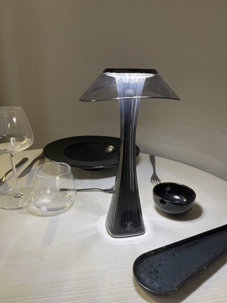 Astreo table lamp charcoal grey finish by le coq porcelaine Dimmerable table lamp
